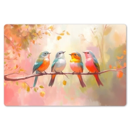 Vogels - Kleurrijk - Tak Placemat vinyl groot -zzsfeer1_Kitchenyeah-website