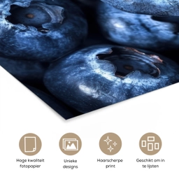 Bessen - Blauw - Fruit poster papier klein -closeup_NL