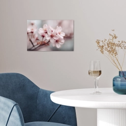 Bloesems - Meeldraden - Geel - Wazig poster papier klein -sfeer3