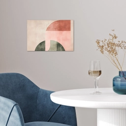 Cirkel - Abstract - Roze poster papier klein -sfeer3