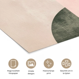 Cirkel - Abstract - Roze poster papier klein -closeup_NL