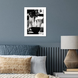Coffee - Espresso - Koffiemachine - Kop poster papier klein -sfeer2