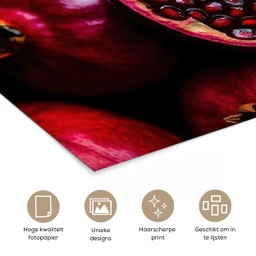 Granaatappel - Rood - Fruit poster papier klein -closeup_NL