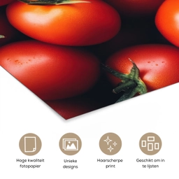 Groente - Rood - Tomaten poster papier klein -closeup_NL