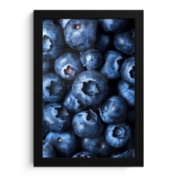 Bessen - Blauw - Fruit fotolijst zwart zonder passe partout klein -3d