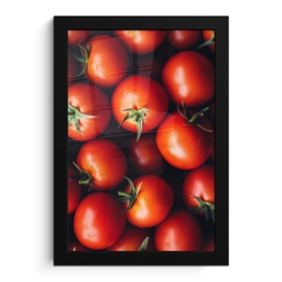 Groente - Rood - Tomaten fotolijst zwart zonder passe partout klein -3d