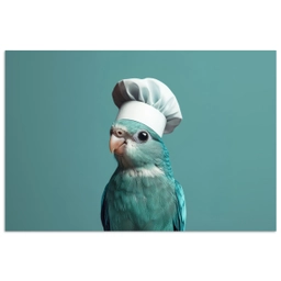 Parkiet - Vogel - Koksmuts - Cute poster papier klein -3d