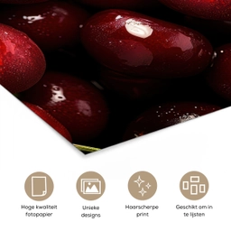 Rood - Fruit - Kersen poster papier klein -closeup_NL