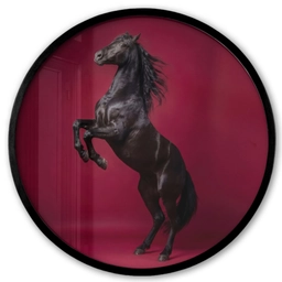 Hengst - Steigert - Rood Fotolijst rond zonder passe partout klein -3d