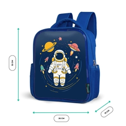 Astronaut - Planeten - Raket Kinderrugzak - Blauw middel -productfoto_formaten