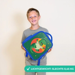 Dino - Groen - Planeet Kinderrugzak - Blauw middel -sfeer1_NL