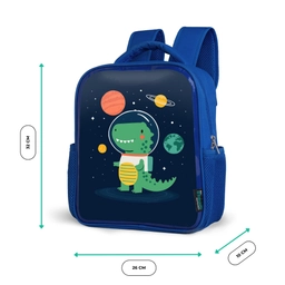 Dino - Ruimtepak - Planeten Kinderrugzak - Blauw middel -productfoto_formaten