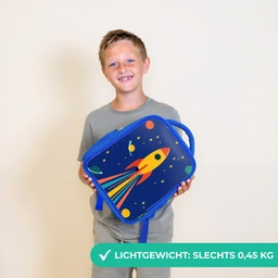 Kleurrijk - Raket - Ruimte Kinderrugzak - Blauw middel -sfeer1_NL