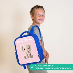 Olifant - Grijs - Baby - Slurf Kinderrugzak - Blauw middel -sfeer3_NL
