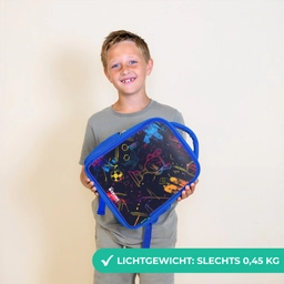 Neon sporttrofee design Kinderrugzak - Blauw middel -sfeer1_NL
