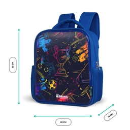 Neon sporttrofee design Kinderrugzak - Blauw middel -productfoto_formaten