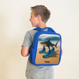 Tralalero tralala Kinderrugzak - Blauw middel -sfeer2