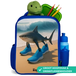 Tralalero tralala Kinderrugzak - Blauw middel -inhoud_NL