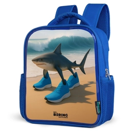 Tralalero tralala Kinderrugzak - Blauw middel -schuin