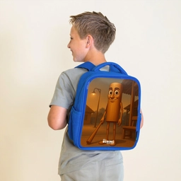 Tung Tung Tung Sahur Kinderrugzak - Blauw middel -sfeer2