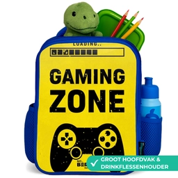 Zwart-geel met gaming zone Kinderrugzak - Blauw middel -inhoud_NL