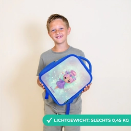 Bloemenfee in pastelglans Kinderrugzak - Blauw middel -sfeer1_NL