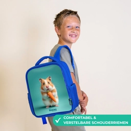 Hamster - Wortel - Dier Kinderrugzak - Blauw middel -sfeer3_NL