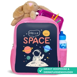 Astronaut - Ruimte - Planeten Kinderrugzak - Roze middel -inhoud_NL