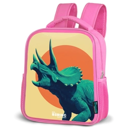 Dino - Triceratops  - Dier Kinderrugzak - Roze middel -schuin