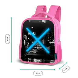 Felblauwe kruis in een nachtelijke scène Kinderrugzak - Roze middel -productfoto_formaten