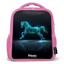 Futuristisch galopperend paard Kinderrugzak - Roze middel -3d