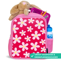 Madeliefjesmania hotpink Kinderrugzak - Roze middel -inhoud_NL