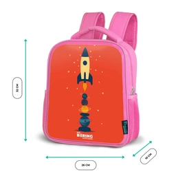 Raket - Sterren - Planeten Kinderrugzak - Roze middel -productfoto_formaten