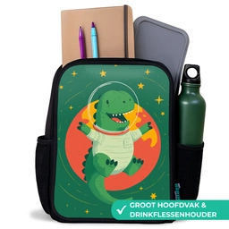 Dino - Groen - Planeet Rugzak - Zwart middel -inhoud_NL