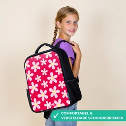 Madeliefjesmania hotpink Rugzak - Zwart middel -sfeer6_NL