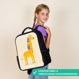 Giraffe - Dier - Kleurrijk Rugzak - Zwart middel -sfeer6_NL