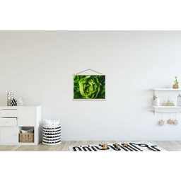 Groente - Sla - Groen textielposter latten blank klein -kinderkamer