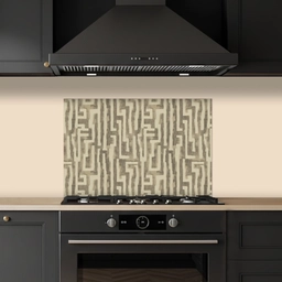 Abstract - Geometrisch - Groen keuken achterwand spatscherm klein 900 -sfeer1