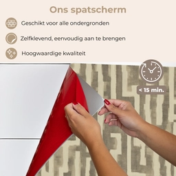 Abstract - Geometrisch - Groen keuken achterwand spatscherm klein 900 -spatscherm_NL
