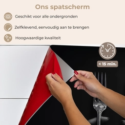 Bestek - Zwart - Wit keuken achterwand spatscherm klein -spatscherm_NL