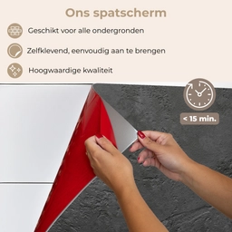 Beton - Structuur - Industrieel - Zwart - Grijs keuken achterwand spatscherm klein -spatscherm_NL