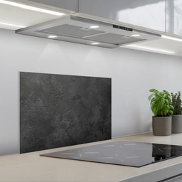 Beton - Structuur - Industrieel - Zwart - Grijs keuken achterwand spatscherm klein -3d_schuin