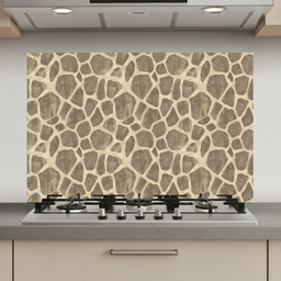 Giraf - Patroon - Beige - Bruin keuken achterwand spatscherm klein 900 -3d_website