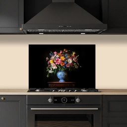 Kleur - Vaas - Bloemen - Boeket keuken achterwand spatscherm klein -sfeer1