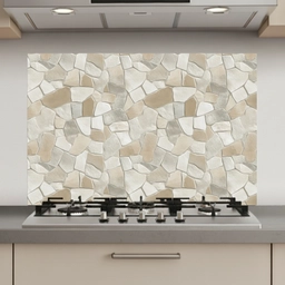 Mozaïek - Stenen - Beige keuken achterwand spatscherm klein 900 -3d_website