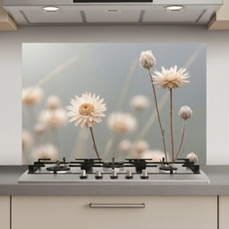 Strobloemen - Wit - Daglicht keuken achterwand spatscherm klein -3d_website