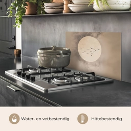Vogel - Beige - Japandi keuken achterwand spatscherm klein -usp_NL