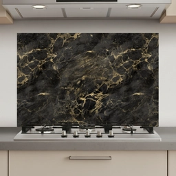 Zwart - Marmer - Goud - Nerf keuken achterwand spatscherm klein 900 -3d_website