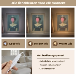 Kroon - Roze druipend verf - Portret Light Box met kabel (Tafellamp) klein -USP_lichtkleurNL