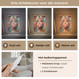 Vrouw - Kauwgom - Graffiti - Love Light Box met kabel (Tafellamp) klein -USP_lichtkleurNL